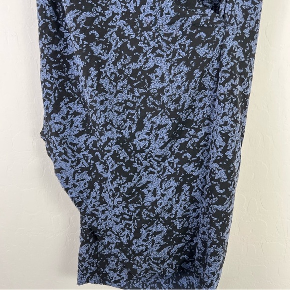 Piperlime Collection Blue Black Abstract Print Sleeveless Midi Dress Size S - Picture 3 of 10